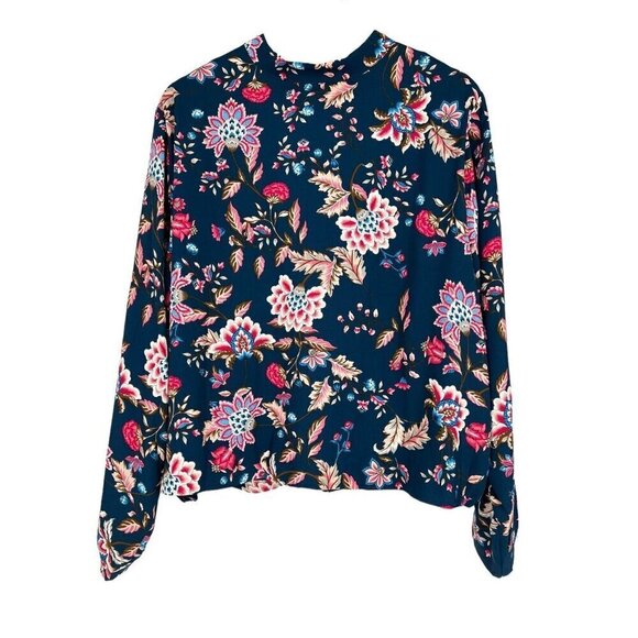 DG2 Diane Gilman Jacket Plus Size 2X Floral Teal Pink Full Zip L/S Pockets NWT - Picture 9 of 16